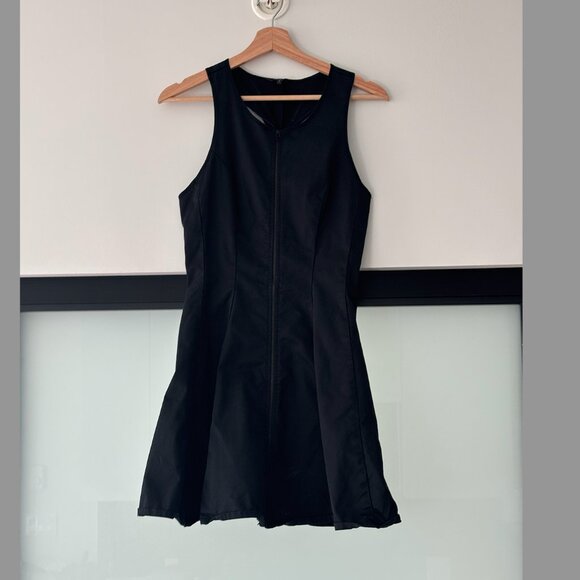 Aritzia Talula Black Zip Front Mini Dress - Women's 6 - Picture 3 of 5